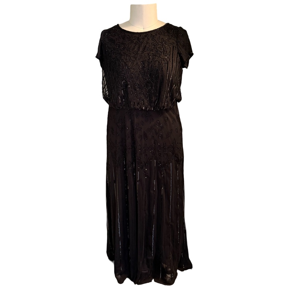 Adrianna Papell Gown with Floral Beading